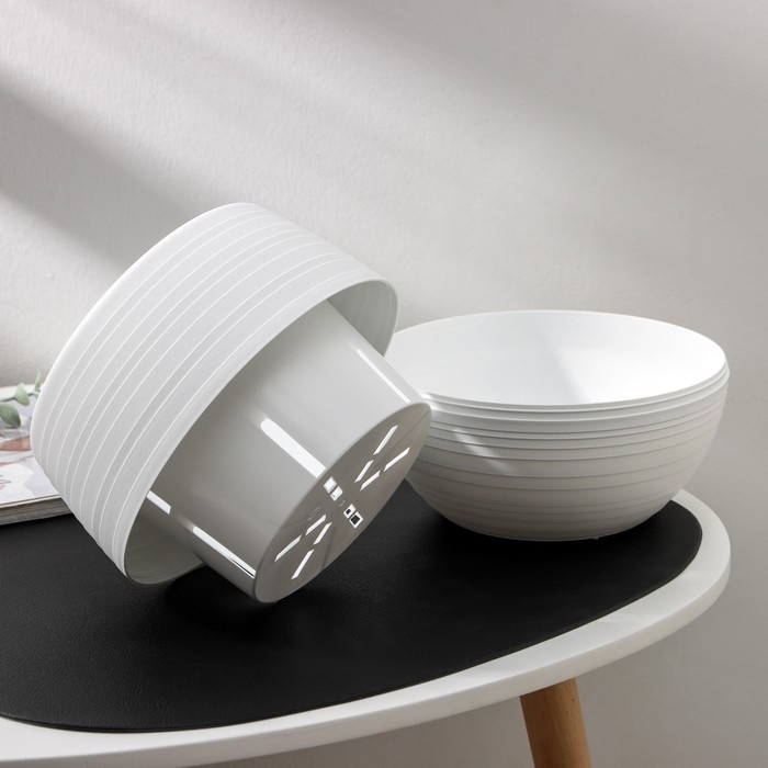 Горшок для цветов &laquo;Япония&raquo;, 2 л, цвет белый