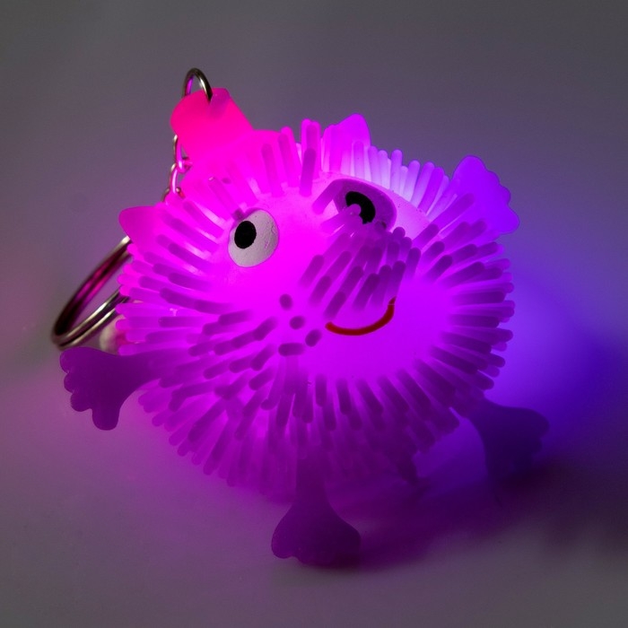 Ёжка &laquo;Зверёк&raquo;, световой, на брелоке, цвета МИКС