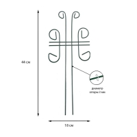 Шпалера, 44 &times; 18 &times; 0.3 см, металл, зелёная, &laquo;Бабочка&raquo;
