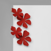 Серьги металл &laquo;Яркость&raquo; цветы, цвет красный