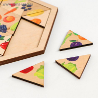 Пазл деревянный &laquo;Овощи, фрукты, ягоды. Занимательные треугольники&raquo;