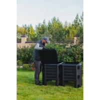 Компостер пластиковый Module, 800 л, с крышкой, 135 &times; 72 &times; 82,6 см, чёрный