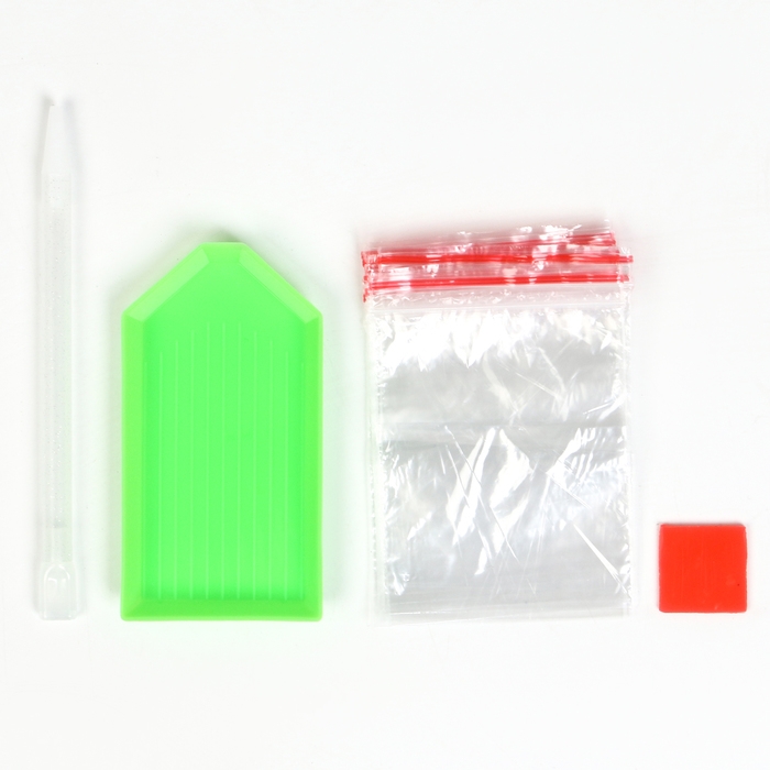 Алмазная мозаика с частичным заполнением на холсте &laquo;Красный цветок&raquo;, 20 х 30 см