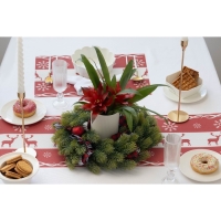 Салфетки новогодние на стол Доляна &laquo;Новый Год&raquo;, 4 шт, сервировочная, 45&times;30 см, цвет красный