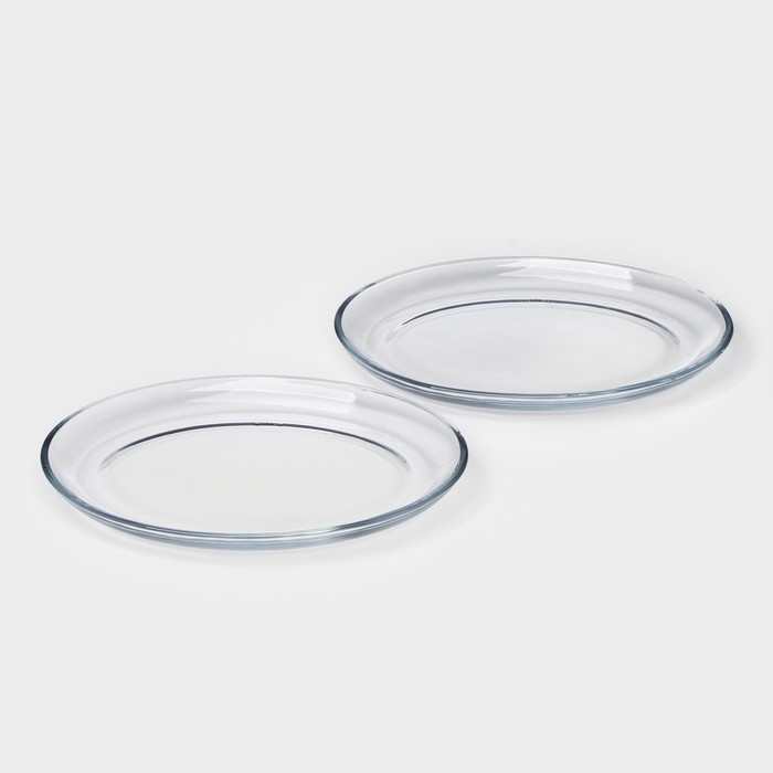 Тарелка стеклянная FLORIDA, 18&times;14 см, 2 шт