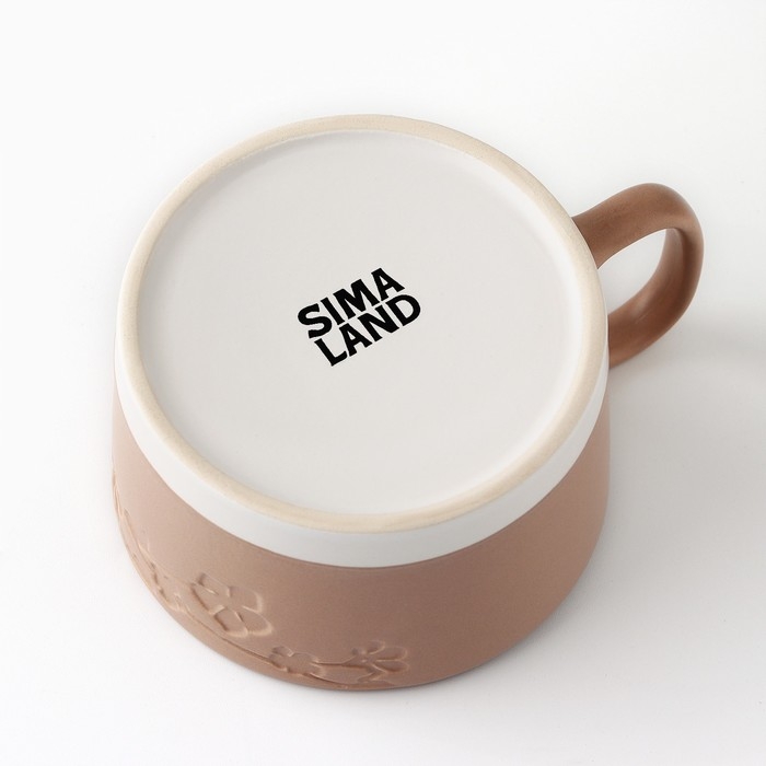 Чайная пара керамическая &laquo;Монблан&raquo;, 2 предмета: кружка 220 мл, блюдце 13х13,6 см