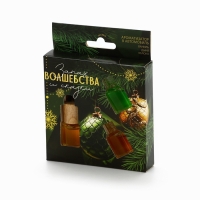 Ароматизаторы для машины новогодние &laquo;Запах волшебства и сказки&raquo;, ваниль, дыня, яблоко, 3 шт