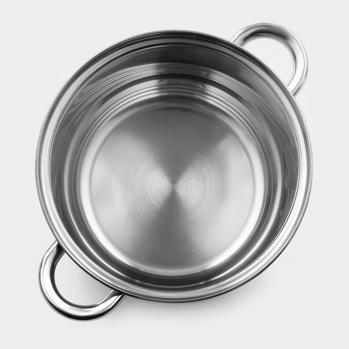 Кастрюля с крышкой из нержавеющей стали Доляна &laquo;Классика&raquo;, 2,2 л, d=19 см, капсульное дно