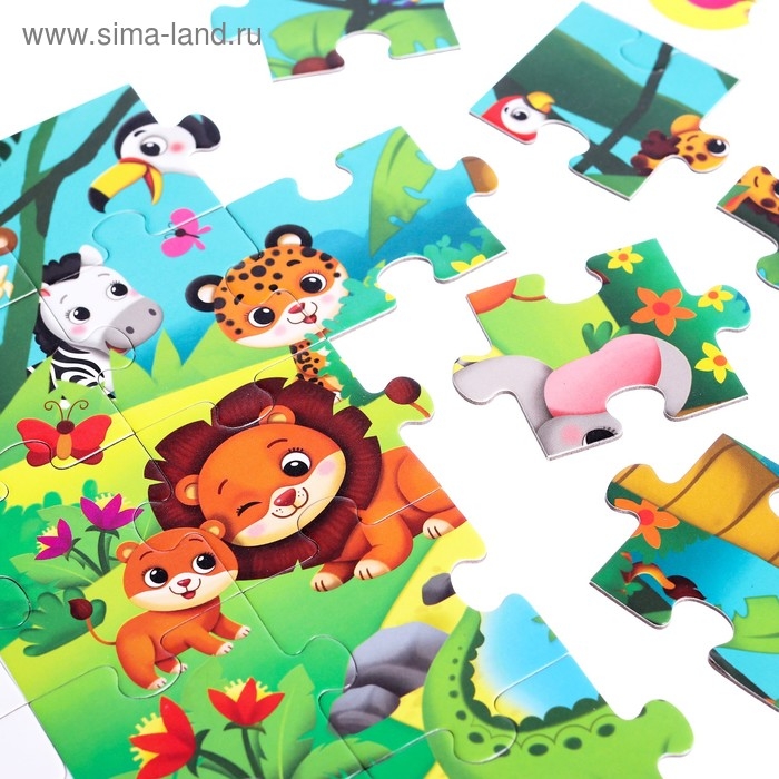 Пазлы &laquo;Найди и покажи. Животные Африки&raquo;, 35 деталей