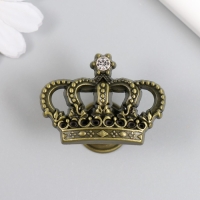 Ручка для шкатулки металл "Корона" страза, состаренная бронза 4,5х3,2х2,6 см Ручка для шкатулки металл "Корона" страза, состаренная бронза 4,5х3,2х2,6 см