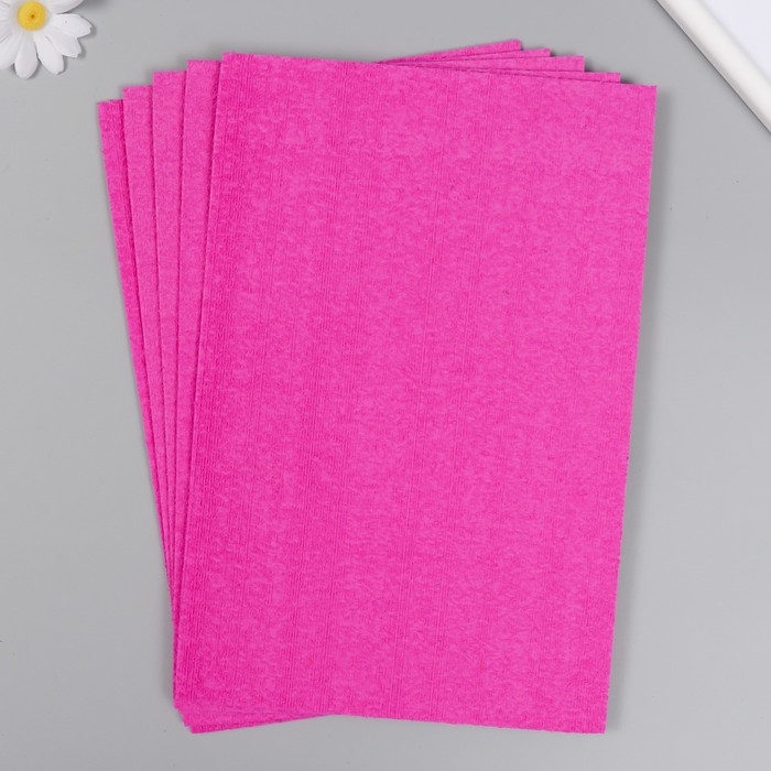 Фоамиран махровый Фоамиран махровый "Розовый " 2 мм (набор 5 листов) формат А4