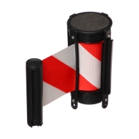 Кассета с вытяжной лентой-280см, красный, белый, высота-13см, ширина 6.6см,ширина ленты-80мм Кассета с вытяжной лентой-280см, красный, белый, высота-13см, ширина 6.6см,ширина ленты-80мм