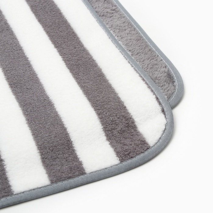 Полотенце банное Этель Полотенце банное Этель "Полосы", цв. серый, 70х140 см, 100% п/э, 240 г/м2