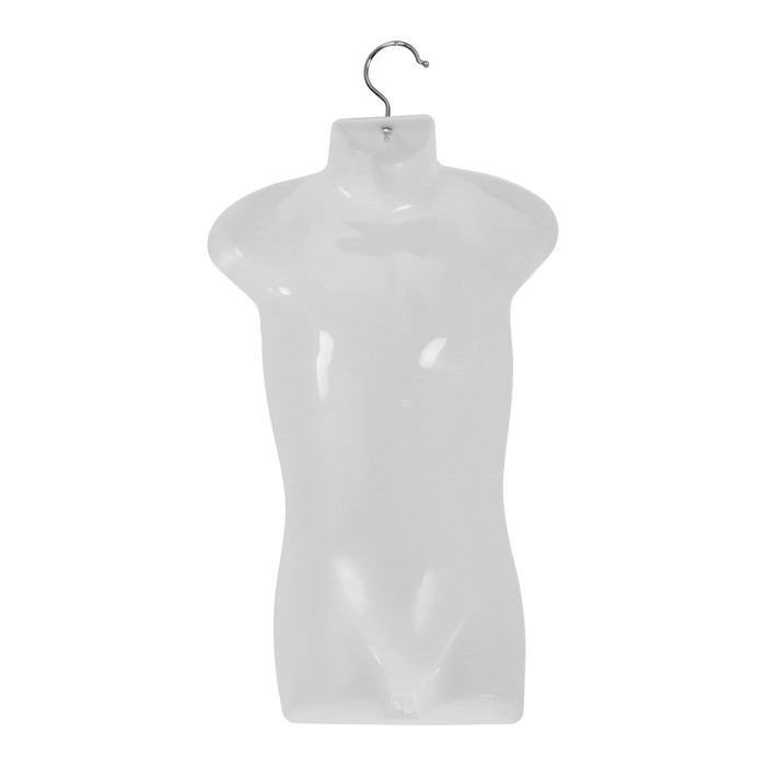Манекен детский, бюст с крючком, 30&times;5,5&times;50 см, цвет белый