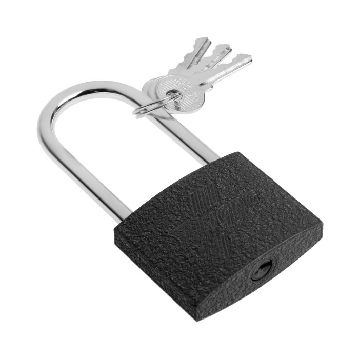 Замок навесной ТУНДРА, основание 57 мм, длинная дужка, 3 ключа, подвес Замок навесной ТУНДРА, основание 57 мм, длинная дужка, 3 ключа, подвес