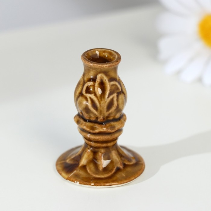 Подсвечник гжель, цветной, керамика, 5×4 см, микс Подсвечник гжель, цветной, керамика, 5×4 см, микс