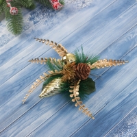 Украшение ёлочное "Композиция на бантике" (набор 2 шт ) сосулька, 11х11 см