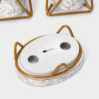 Набор для ванной комнаты SAVANNA &laquo;Геометрика&raquo;, 3 предмета (мыльница, дозатор для мыла 290 мл, стакан), цвет белый