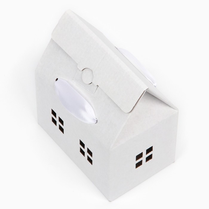 Коробка складная &laquo;Домик, белый &raquo;, 15 х 18 х 10 см