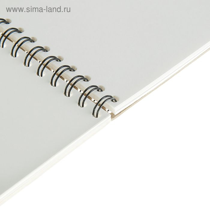 Блокнот для зарисовок А4, 20 листов на гребне Sketchbook, обложка мелованный картон, жёсткая подложка, блок акварельная бумага 200 г/м2, МИКС