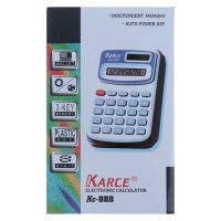 Калькулятор карманный с чехлом 8 - разрядный, KC - 888, работает от батарейки (таблетка Ag 10)