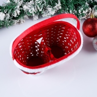 Корзина «Новогодние штаны», красные, 23×12×13/23 см, шпон Корзина «Новогодние штаны», красные, 23×12×13/23 см, шпон