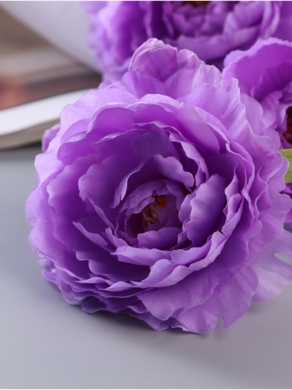 Цветы искусственные "Пион галант колор" 74х10 см, сиреневый