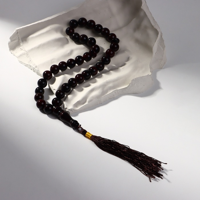 Чётки мусульманские шар №10 &laquo;Гранат&raquo;, 33 бусины через перемычку