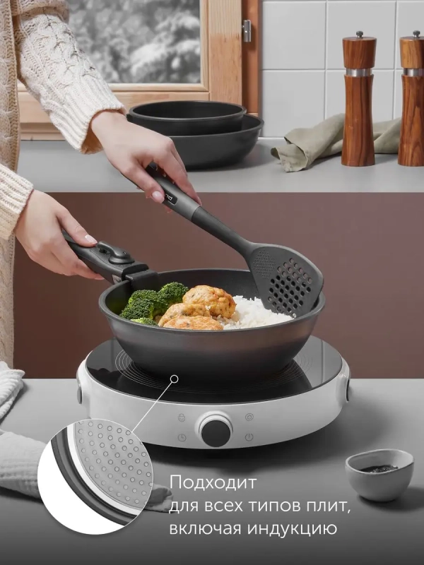 Набор посуды 24 26 см и ковш EasyKeep4DG съемная ручка