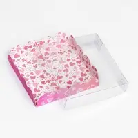 Коробка для печенья, &laquo;Сердца&raquo; 12&times;12&times;3