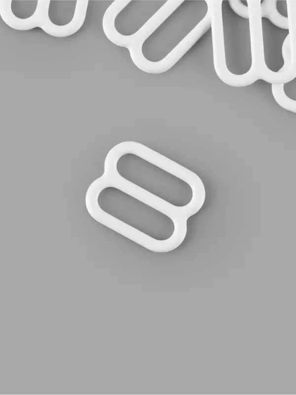 Регулятор для бретелей, металлический, 10 мм, 20 шт., белый