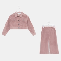 Костюм для девочки KAFTAN "Velvet", размер 30 (98-104), цвет кофе Костюм для девочки KAFTAN "Velvet", размер 30 (98-104), цвет кофе