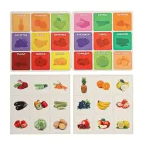 Магнитные пазлы половинки "Фрукты и овощи"