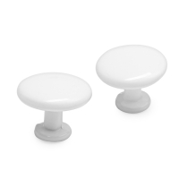 Ручка кнопка ТУНДРА LIGHT PK036WH, белая, 8 шт TMP