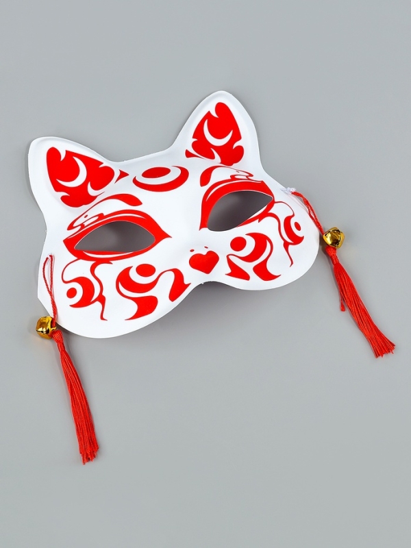 Карнавальная маска &laquo;Кицунэ&raquo;, красный