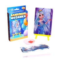 Алмазная мозаика с частичным заполнением на подставке для детей &laquo;Снежная принцесса&raquo;, 10 х 15 см