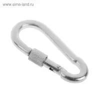 Карабин монтажный с фиксатором ТУНДРА krep, DIN5299D, 6&times;60 мм, оцинкованный