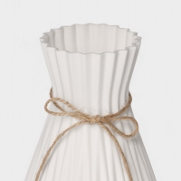 Ваза для цветов Arrows, пластик, 12&times;7&times;18 см, белая