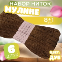 Набор ниток мулине №801, 8 ± 1 м, 6 шт, цвет дуб Набор ниток мулине №801, 8 ± 1 м, 6 шт, цвет дуб