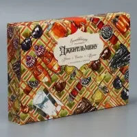 Коробка подарочная складная конверт, упаковка, &laquo;Джентельмен&raquo;, 31 х 22 х 5 см