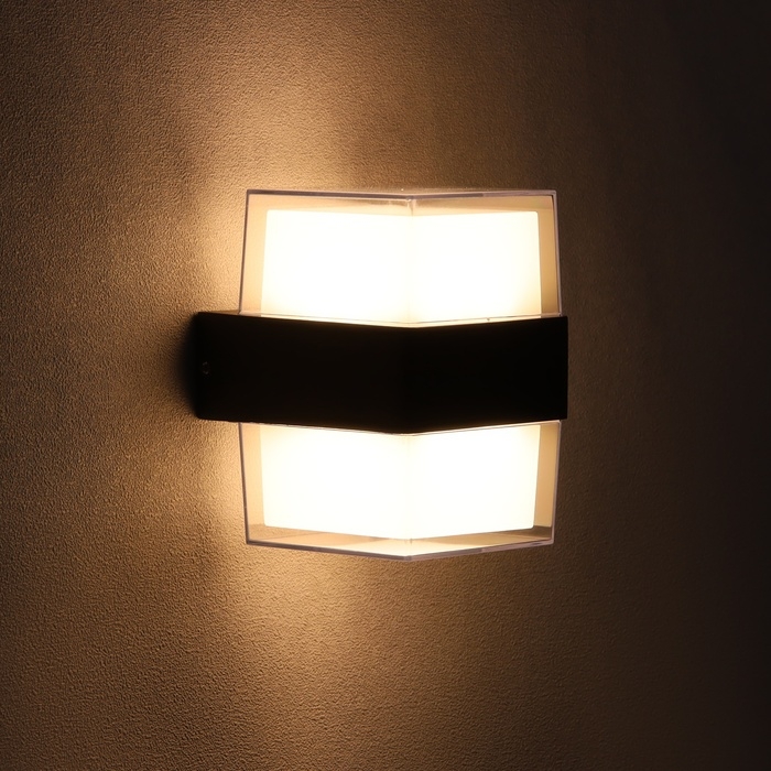 Светильник фасадный &laquo;Гранд двойной&raquo;, FSD-083, 10 Вт, 3000К, IP65, 220 В, металл, черный