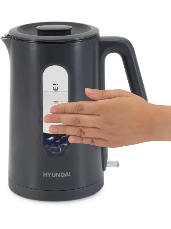 Чайник HYK-G4508 1.5л. 1700Вт серый