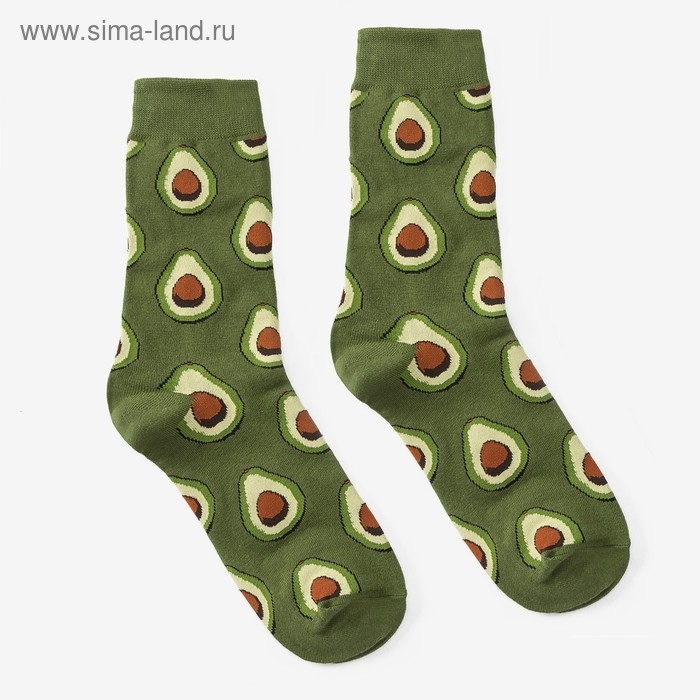 Носки MINAKU &laquo;Авокадо&raquo;, размер 36-39 (23-25 см)