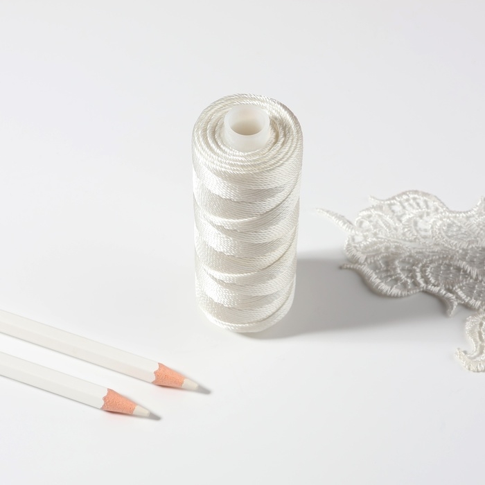 Нитки 375К, 120 м, цвет белый №0101