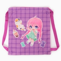 Сумка детская &laquo;Аниме&raquo;, 35 &times; 30 см, цвет фиолетовый