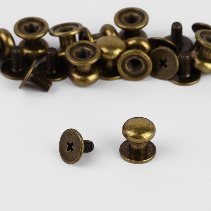 Кобурный винт d = 7,9/8,5 &times; 8,5 мм, 10 шт, цвет бронзовый
