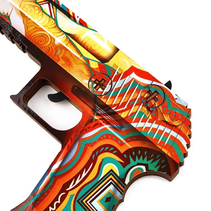 Деревянное оружие, детское сувенирное &laquo;Яркий&raquo;, автомат, пистолет, керамбит, набор 3 шт