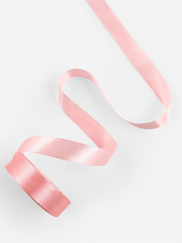 Лента атласная, 25 мм &times; 23&plusmn;1 м, розовая