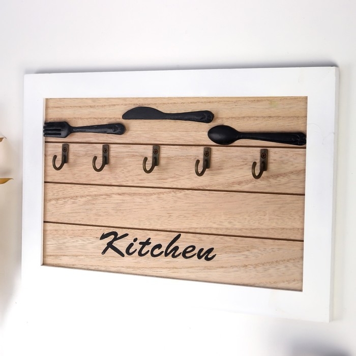 Крючки декоративные дерево Крючки декоративные дерево "Столовые приборы" 20х30 см