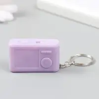 Фонарик свет на кольце "Фотоаппарат" мигает МИКС пастельные цвета 2,8х4,5х1,5 см